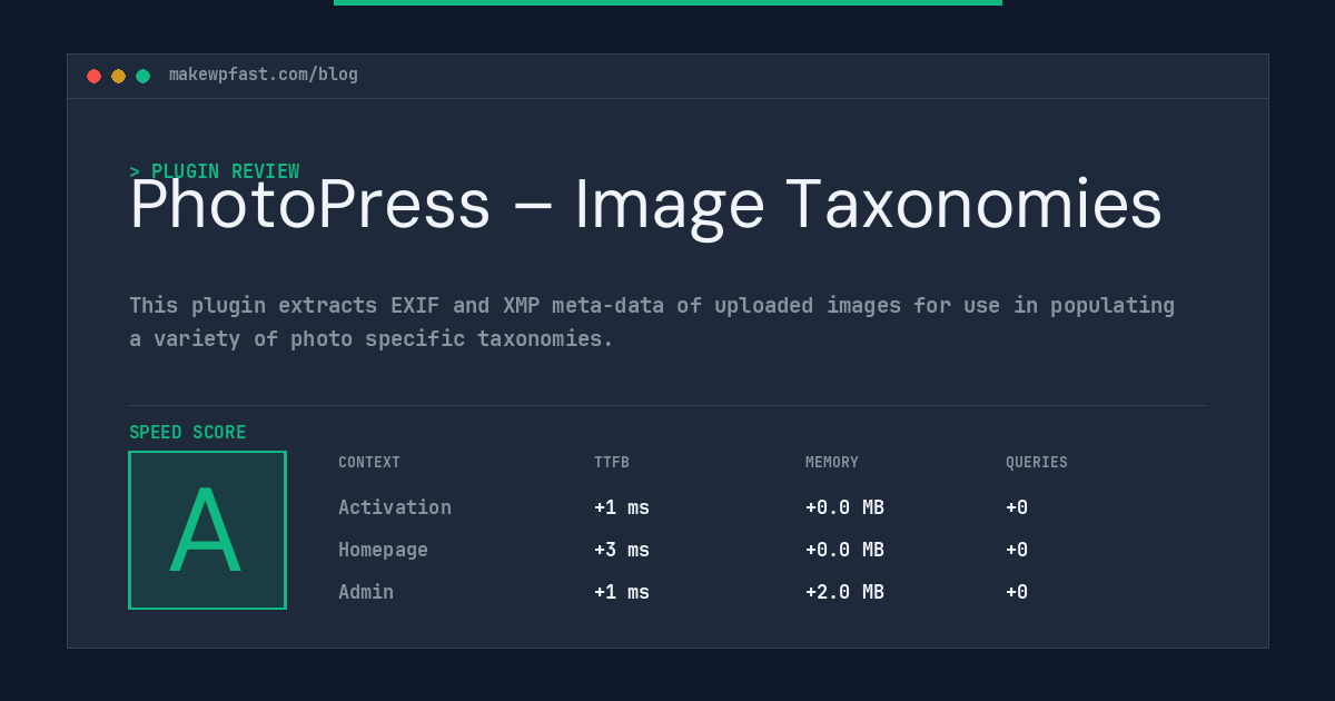PhotoPress – Image Taxonomies - MakeWPFast