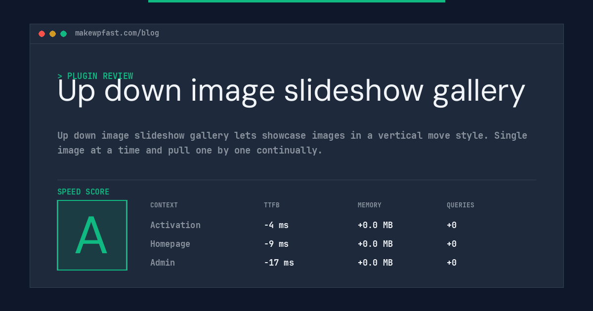 Up down image slideshow gallery - MakeWPFast