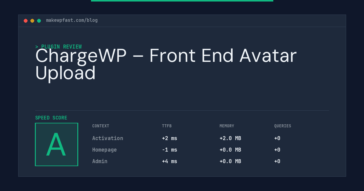 ChargeWP – Front End Avatar Upload - MakeWPFast