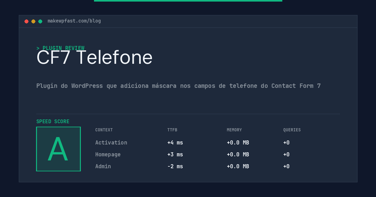 CF7 Telefone - MakeWPFast