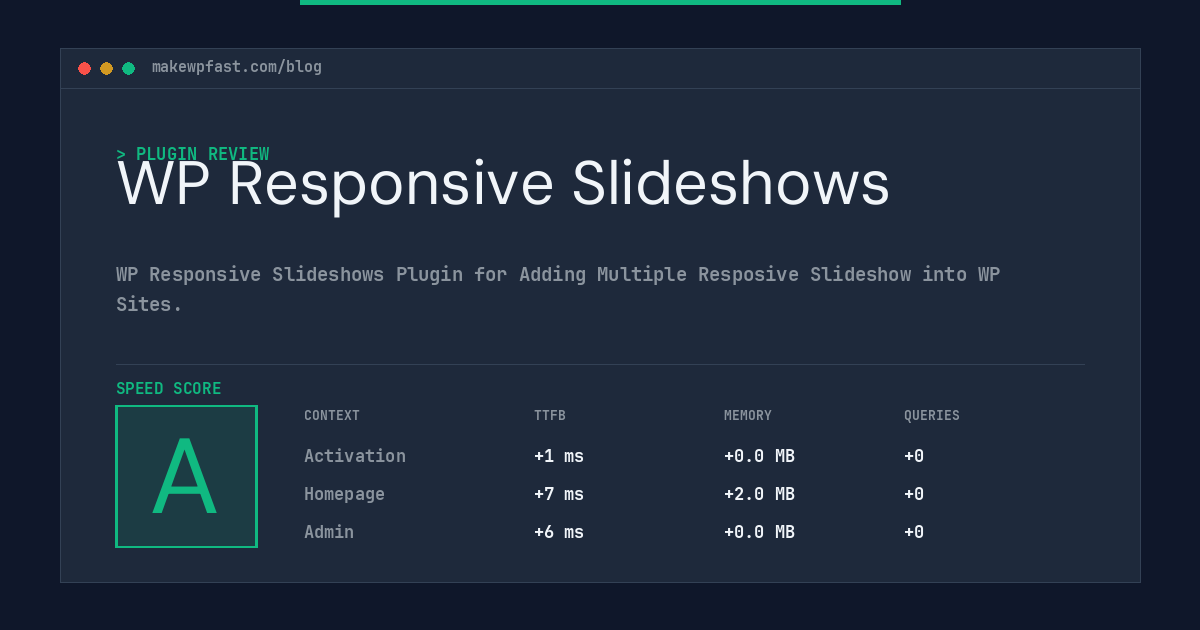 WP Responsive Slideshows - MakeWPFast