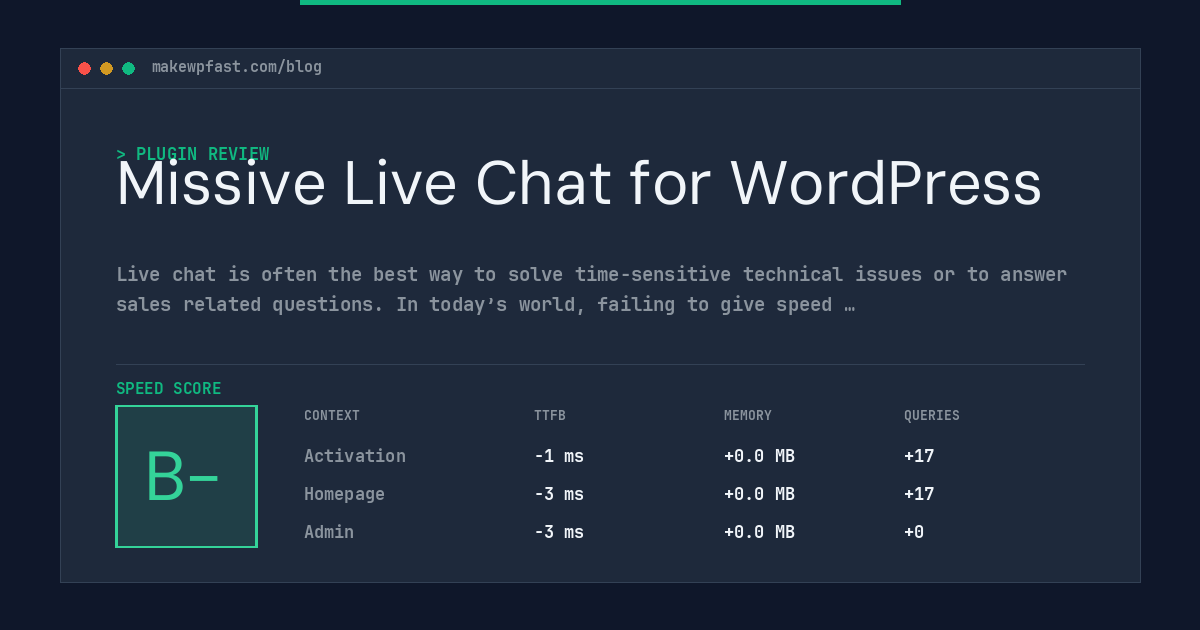 Missive Live Chat for WordPress - MakeWPFast