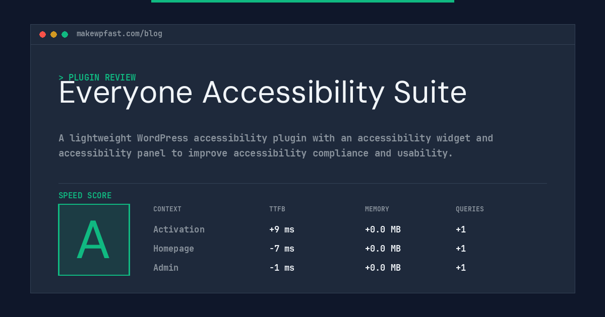 Everyone Accessibility Suite - MakeWPFast