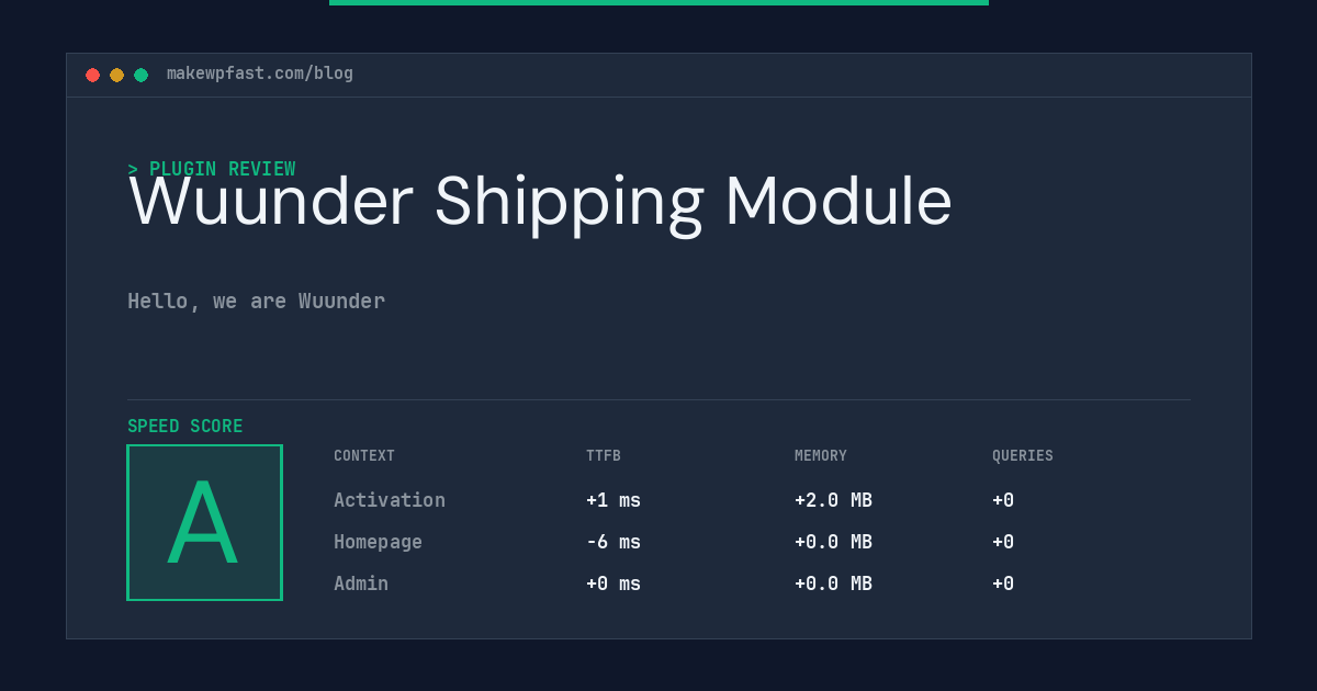 Wuunder Shipping Module - MakeWPFast