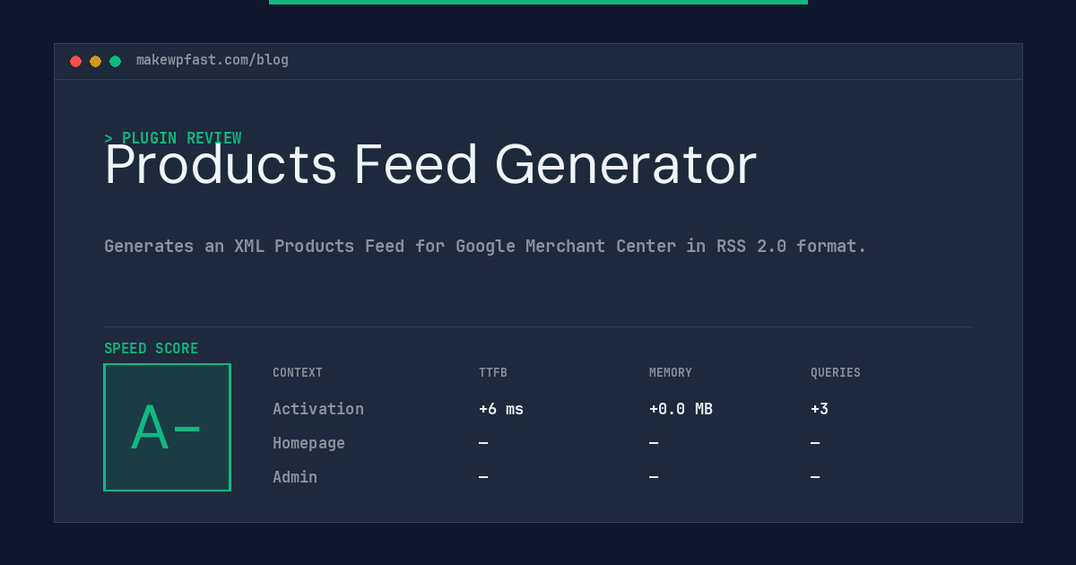Products Feed Generator - MakeWPFast