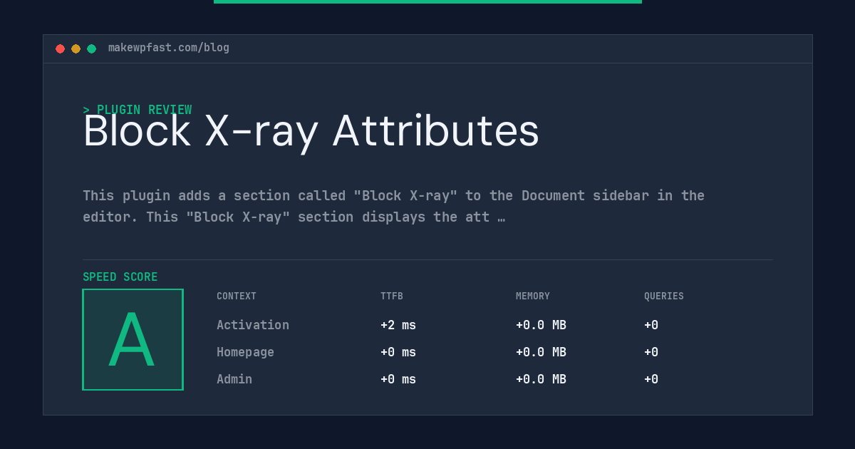 Block X-ray Attributes - MakeWPFast