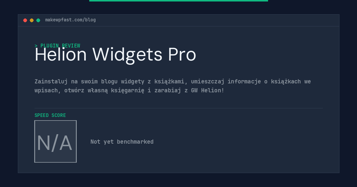 Helion Widgets Pro - MakeWPFast