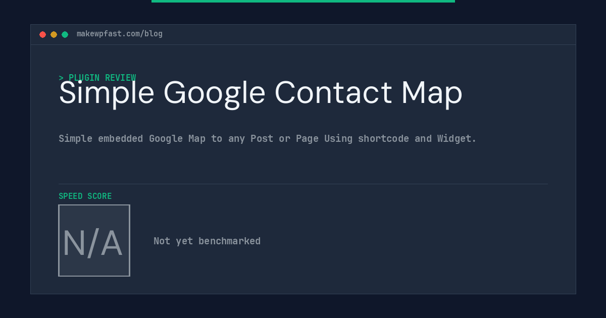 Simple Google Contact Map - MakeWPFast