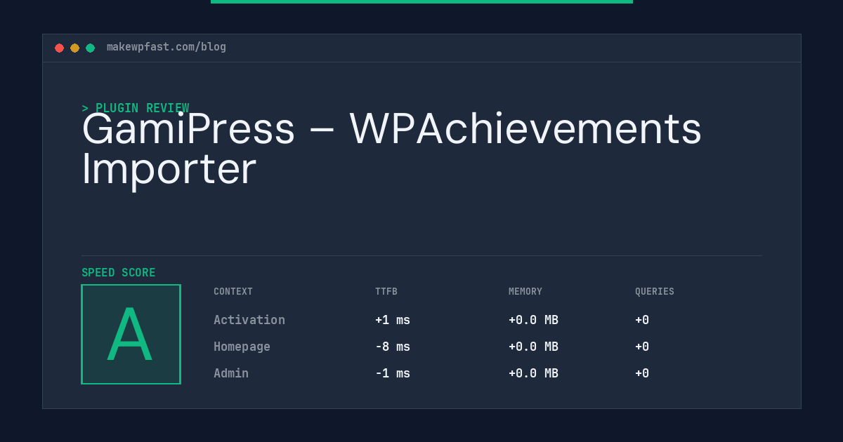 GamiPress – WPAchievements Importer - MakeWPFast