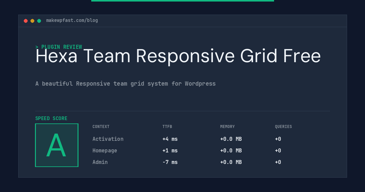 Hexa Team Responsive Grid Free - MakeWPFast