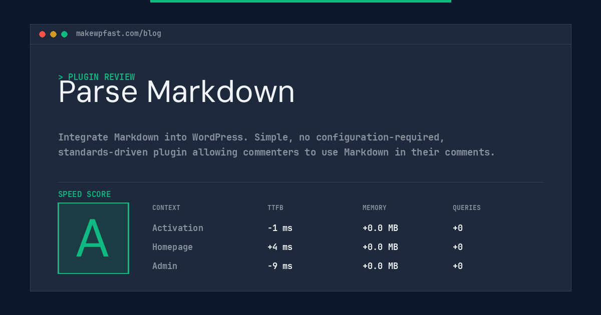 Parse Markdown - MakeWPFast