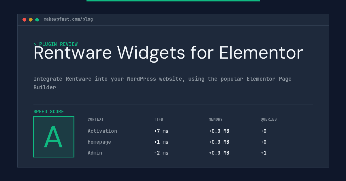 Rentware Widgets for Elementor - MakeWPFast