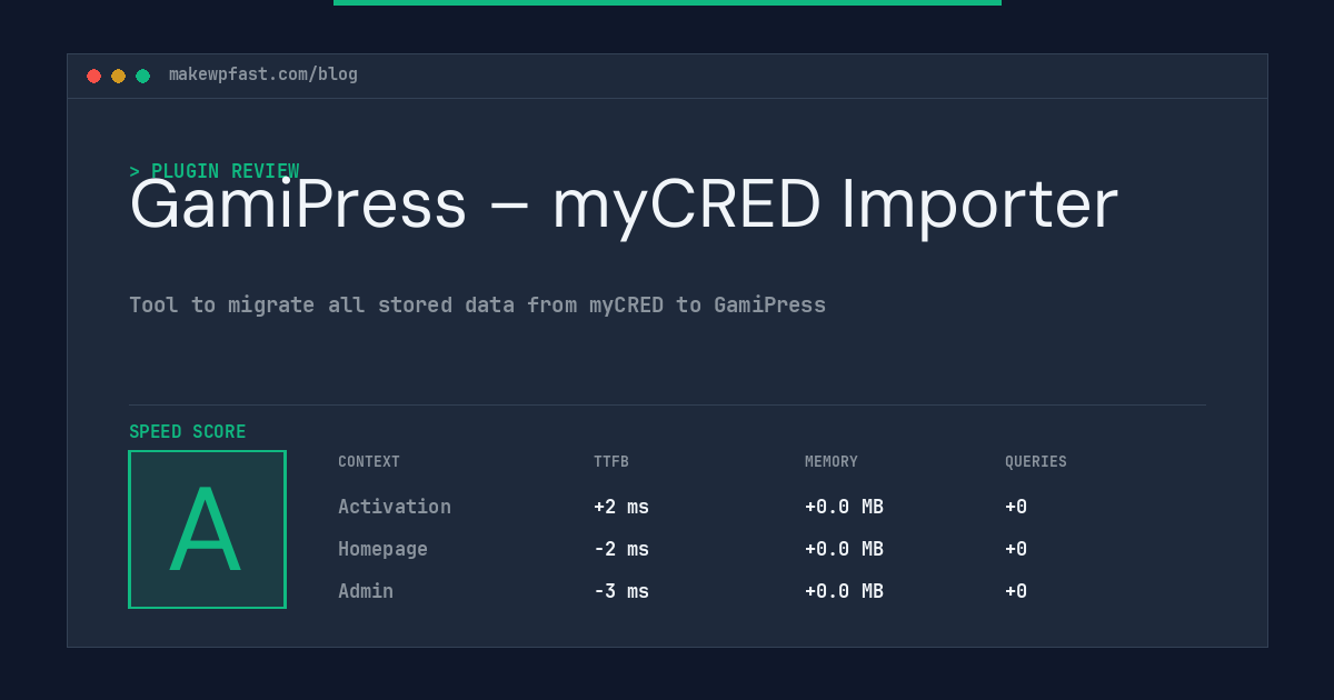GamiPress – myCRED Importer - MakeWPFast