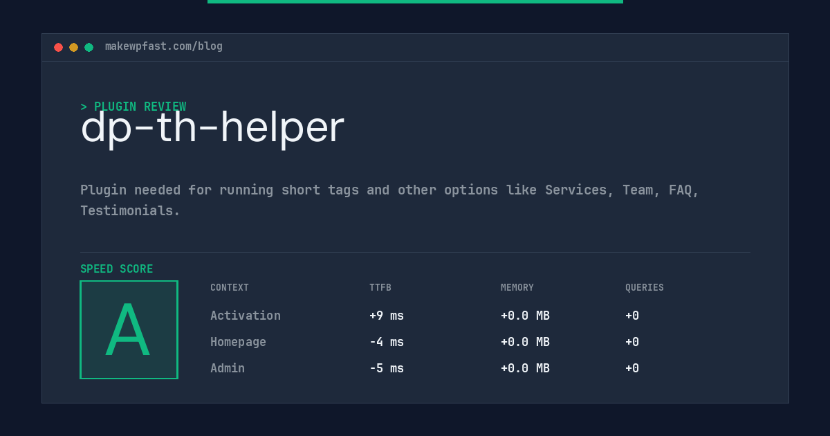 dp-th-helper - MakeWPFast