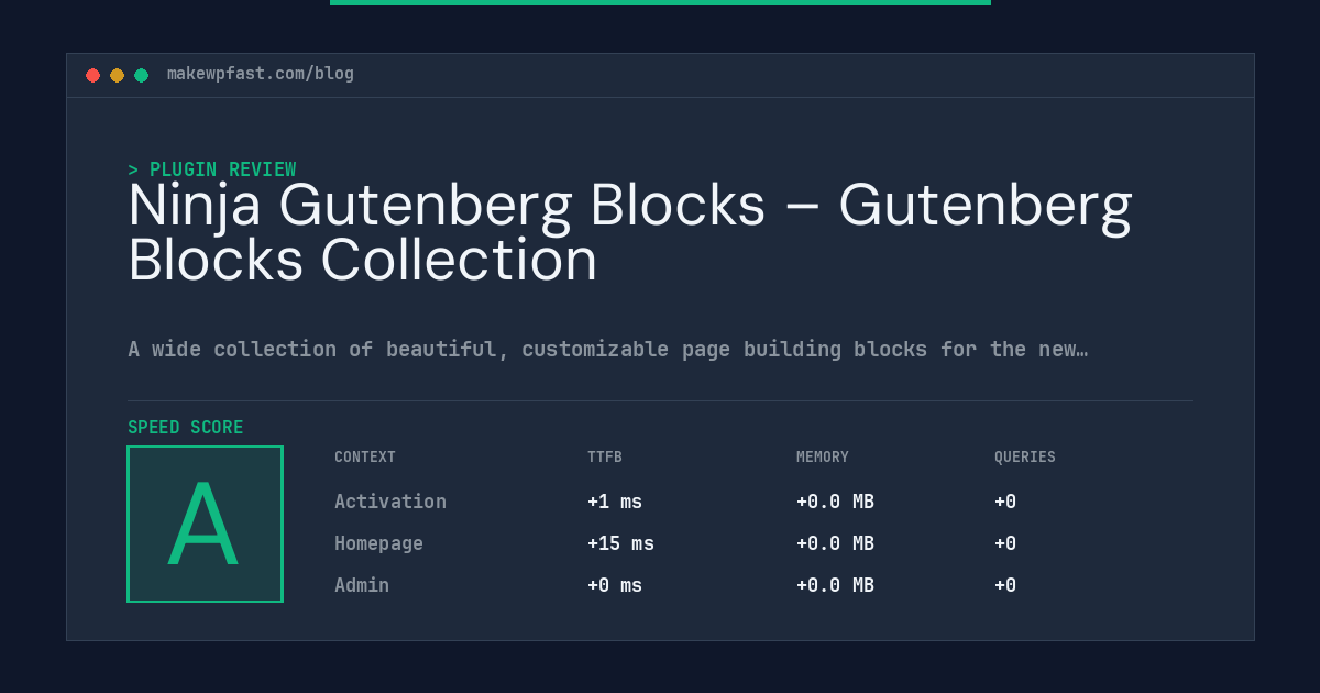 Ninja Gutenberg Blocks – Gutenberg Blocks Collection - MakeWPFast