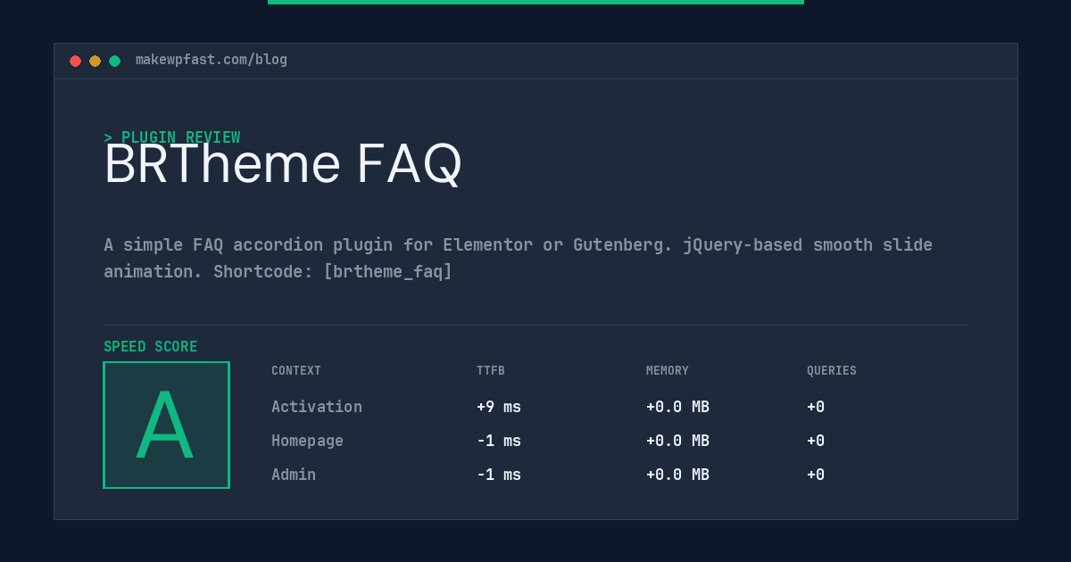 BRTheme FAQ - MakeWPFast