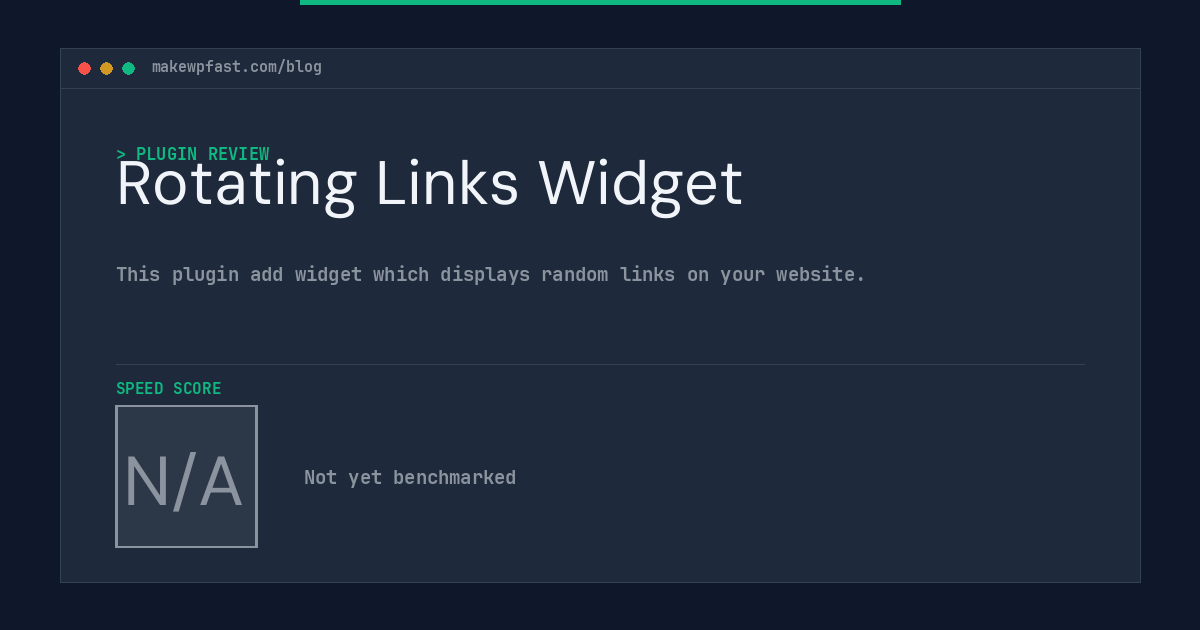Rotating Links Widget - MakeWPFast
