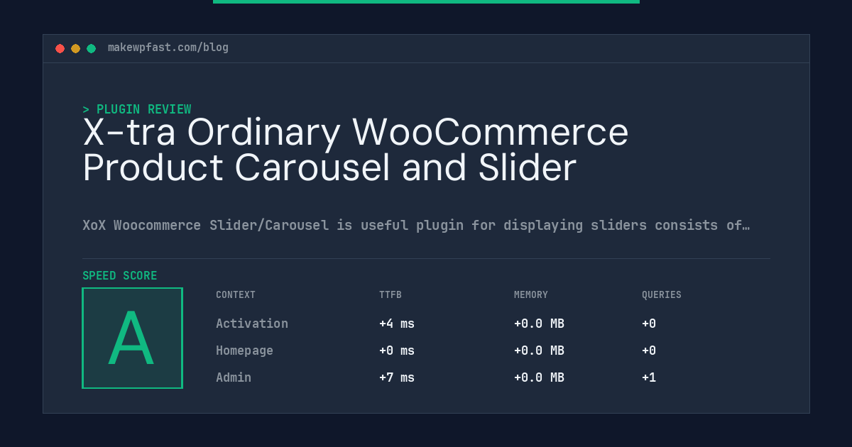 X-tra Ordinary WooCommerce Product Carousel and Slider - MakeWPFast