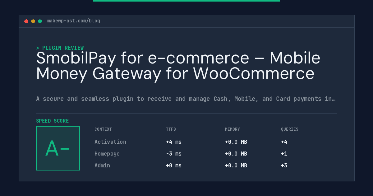 SmobilPay for e-commerce – Mobile Money Gateway for WooCommerce - MakeWPFast