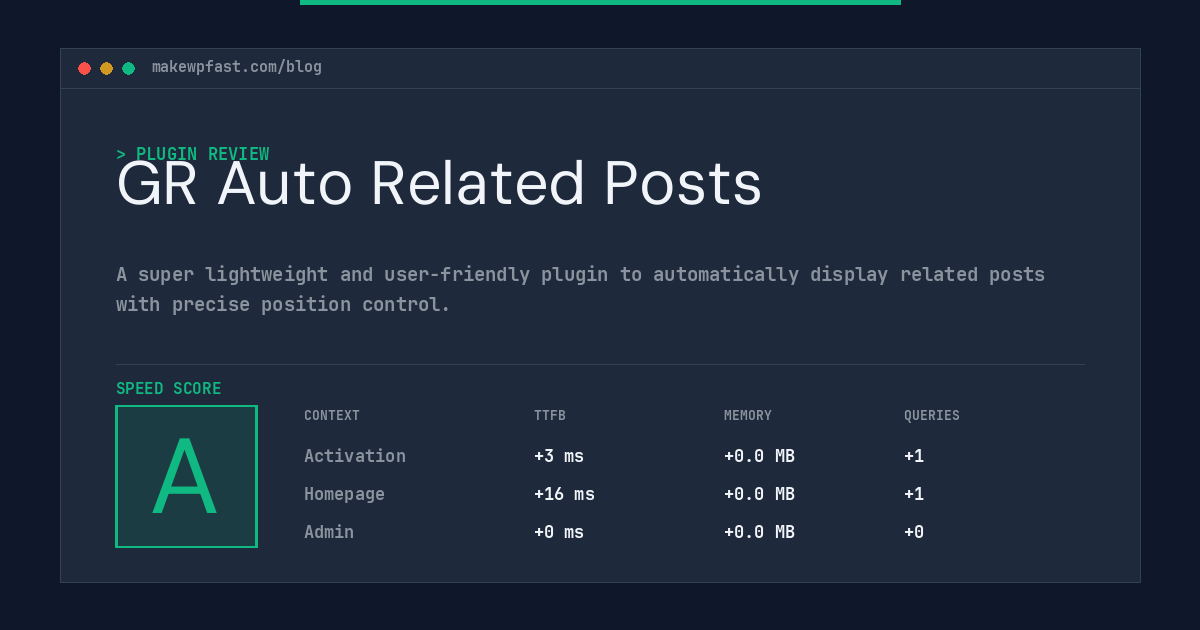 GR Auto Related Posts - MakeWPFast