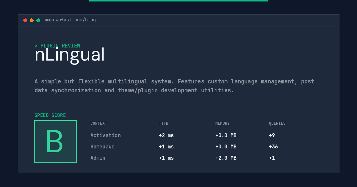 nLingual - MakeWPFast