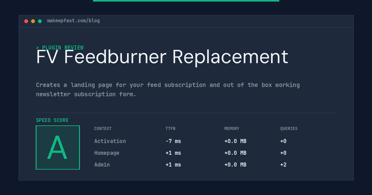 FV Feedburner Replacement - MakeWPFast