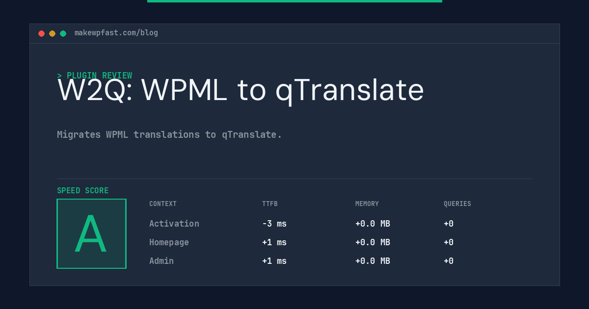 W2Q: WPML to qTranslate - MakeWPFast