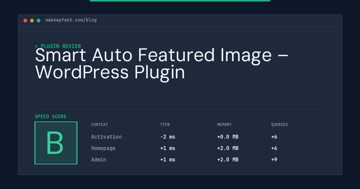 Smart Auto Featured Image – WordPress Plugin - MakeWPFast