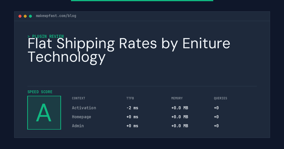 Flat Shipping Rates by Eniture Technology - MakeWPFast