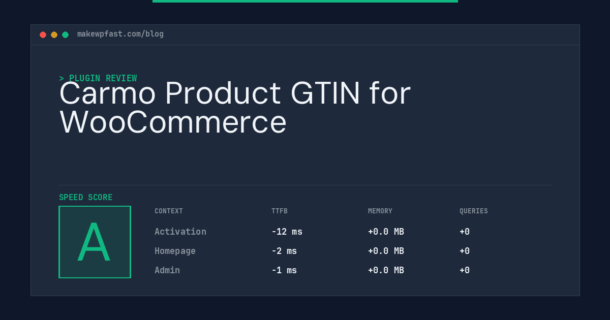 Carmo Product GTIN for WooCommerce - MakeWPFast