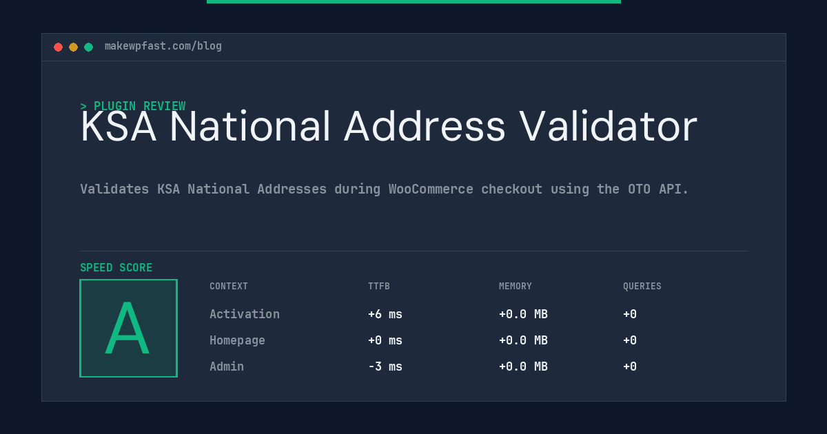 KSA National Address Validator - MakeWPFast