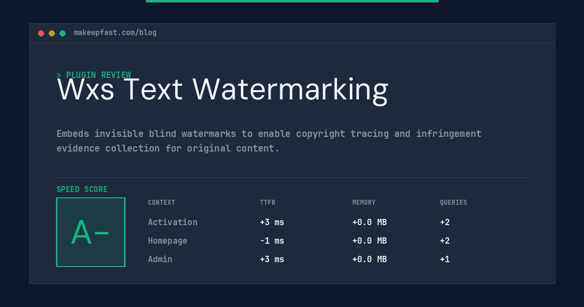 Wxs Text Watermarking - MakeWPFast