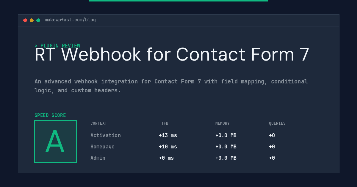 RT Webhook for Contact Form 7 - MakeWPFast