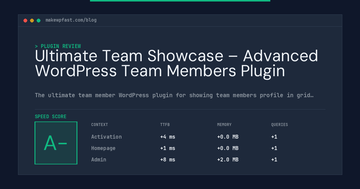 Ultimate Team Showcase – Advanced WordPress Team Members Plugin - MakeWPFast