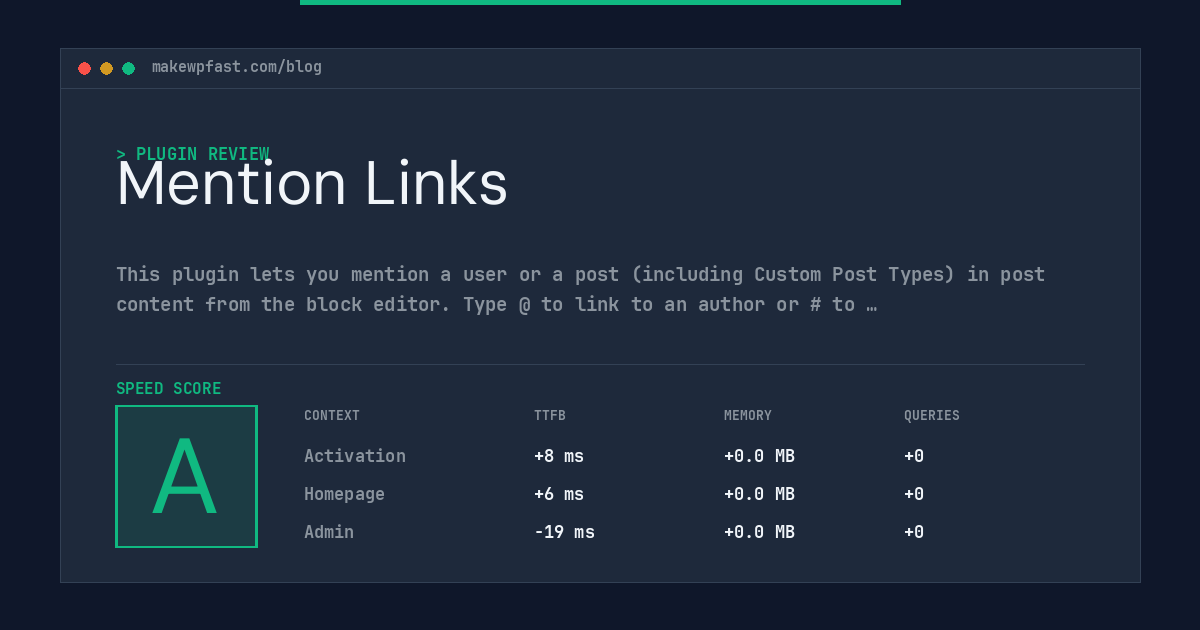 Mention Links - MakeWPFast