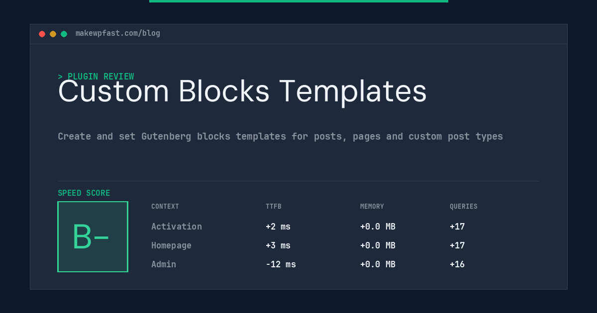 Custom Blocks Templates - MakeWPFast