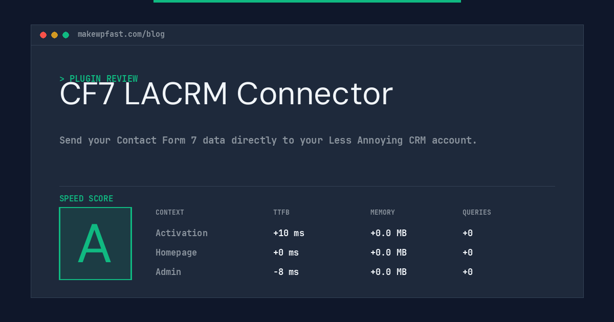 CF7 LACRM Connector - MakeWPFast