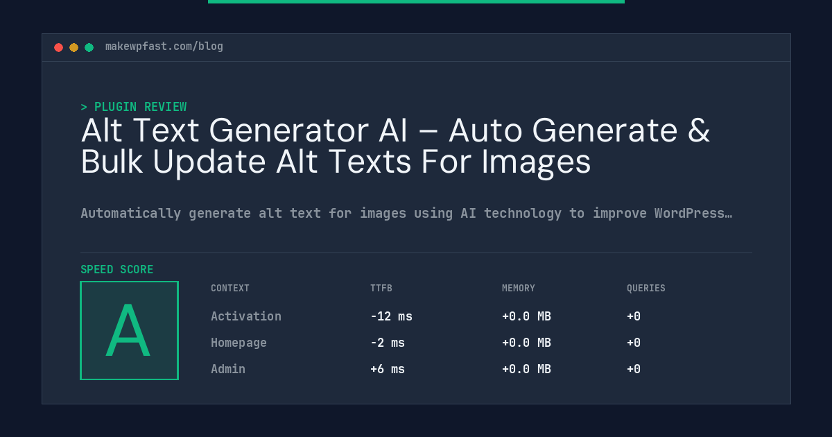 Alt Text Generator AI – Auto Generate & Bulk Update Alt Texts For Images - MakeWPFast