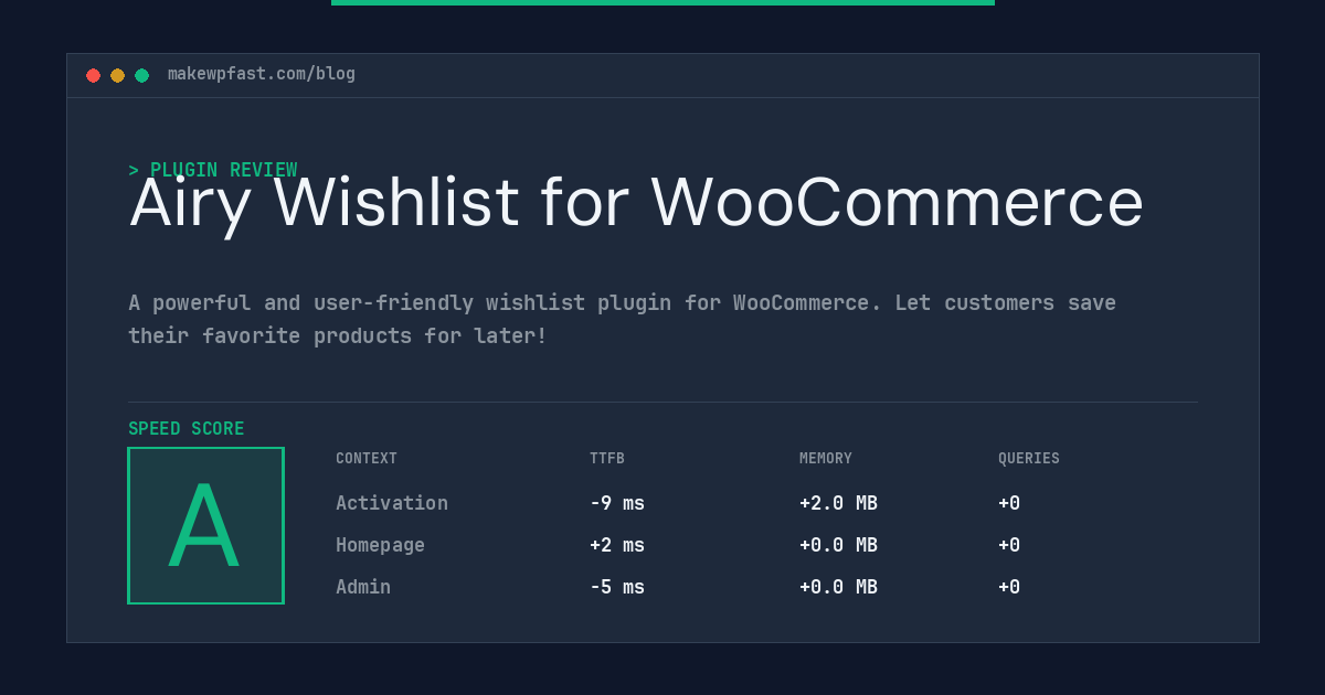 Airy Wishlist for WooCommerce - MakeWPFast