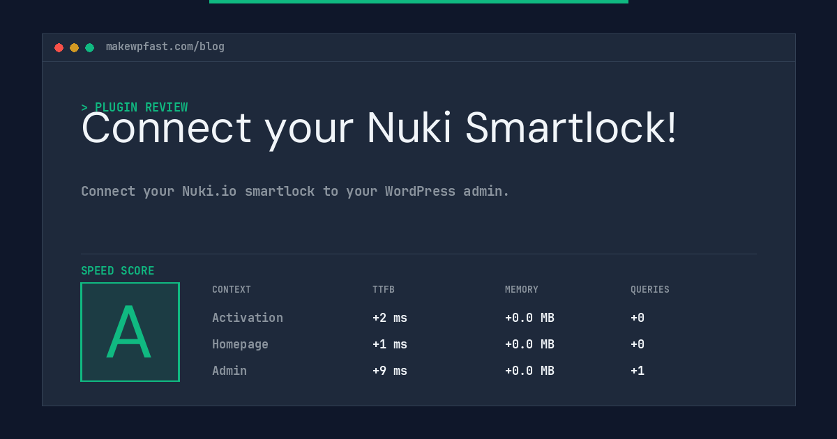 Connect your Nuki Smartlock! - MakeWPFast