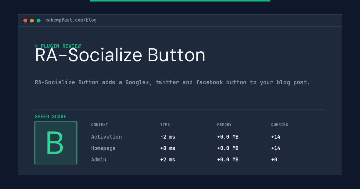RA-Socialize Button - MakeWPFast