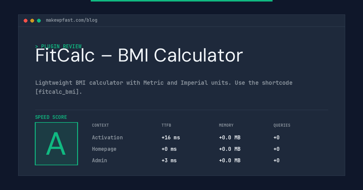FitCalc – BMI Calculator - MakeWPFast