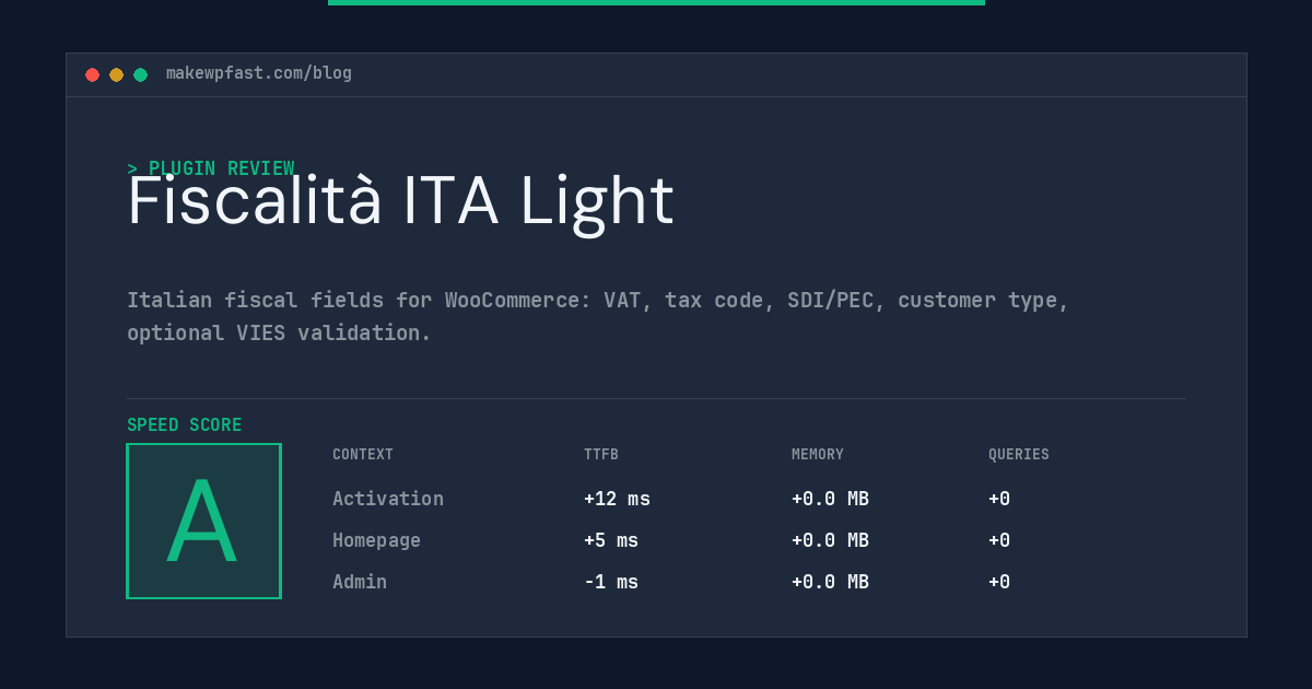 Fiscalità ITA Light - MakeWPFast