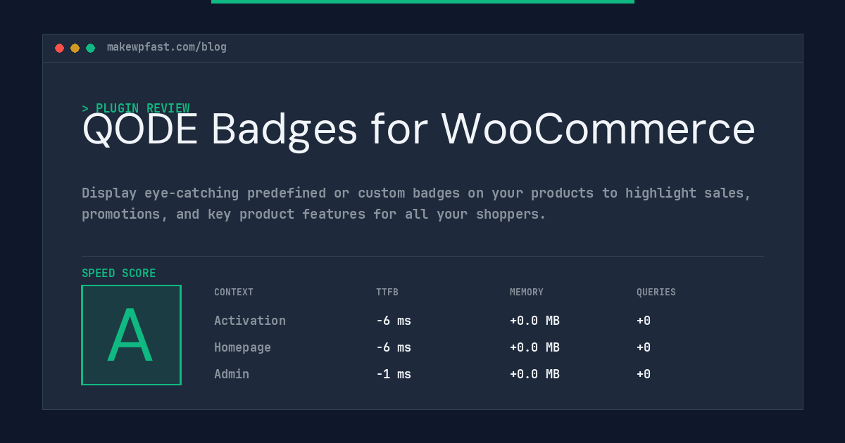 QODE Badges for WooCommerce - MakeWPFast