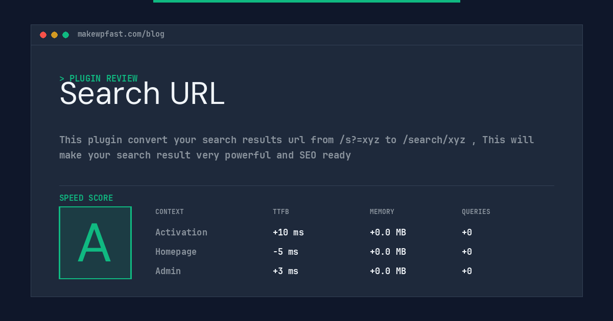 Search URL - MakeWPFast