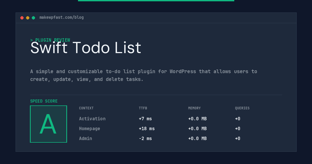 Swift Todo List - MakeWPFast