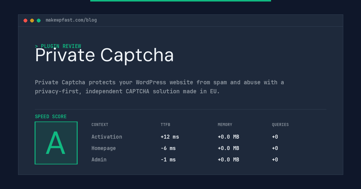 Private Captcha - MakeWPFast