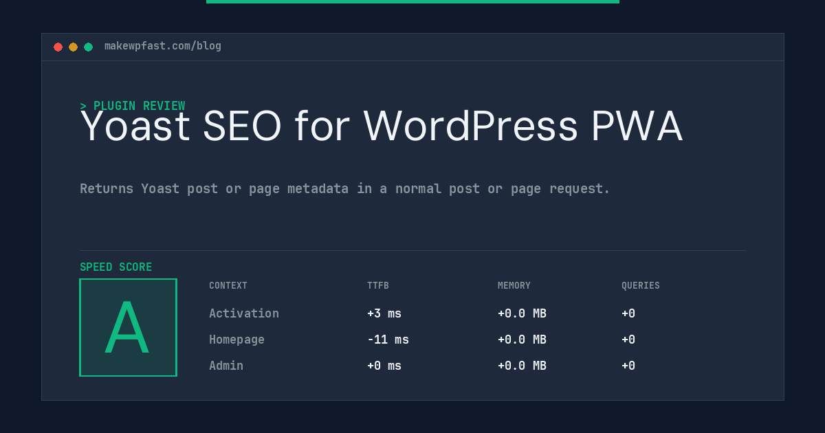 Yoast SEO for WordPress PWA - MakeWPFast