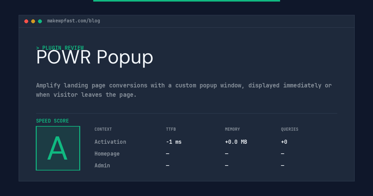 POWR Popup - MakeWPFast