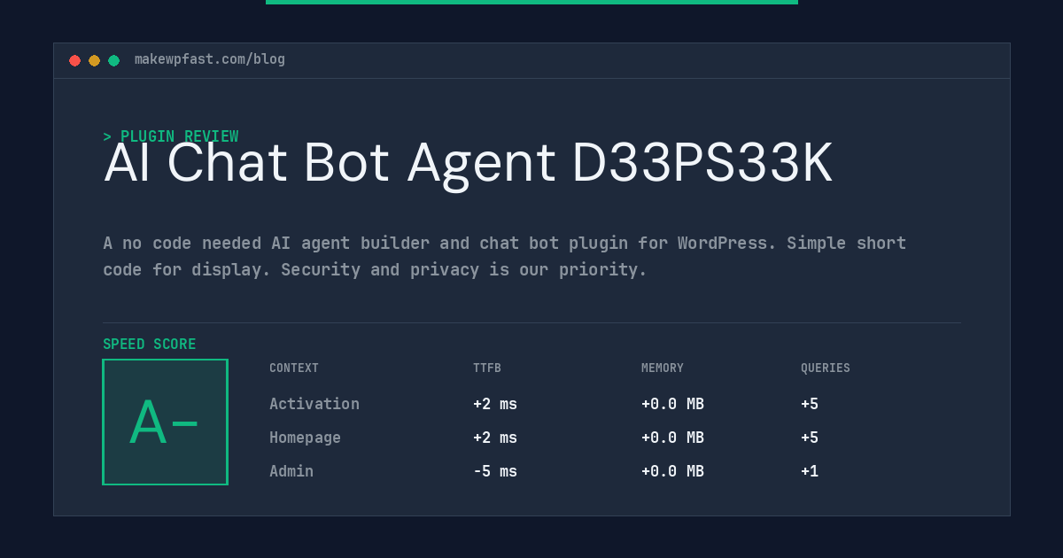 AI Chat Bot Agent D33PS33K - MakeWPFast